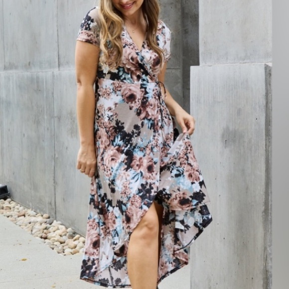 HEIMISH USA Dresses & Skirts - Heimish Give Me Roses Floral Maxi Wrap Dress